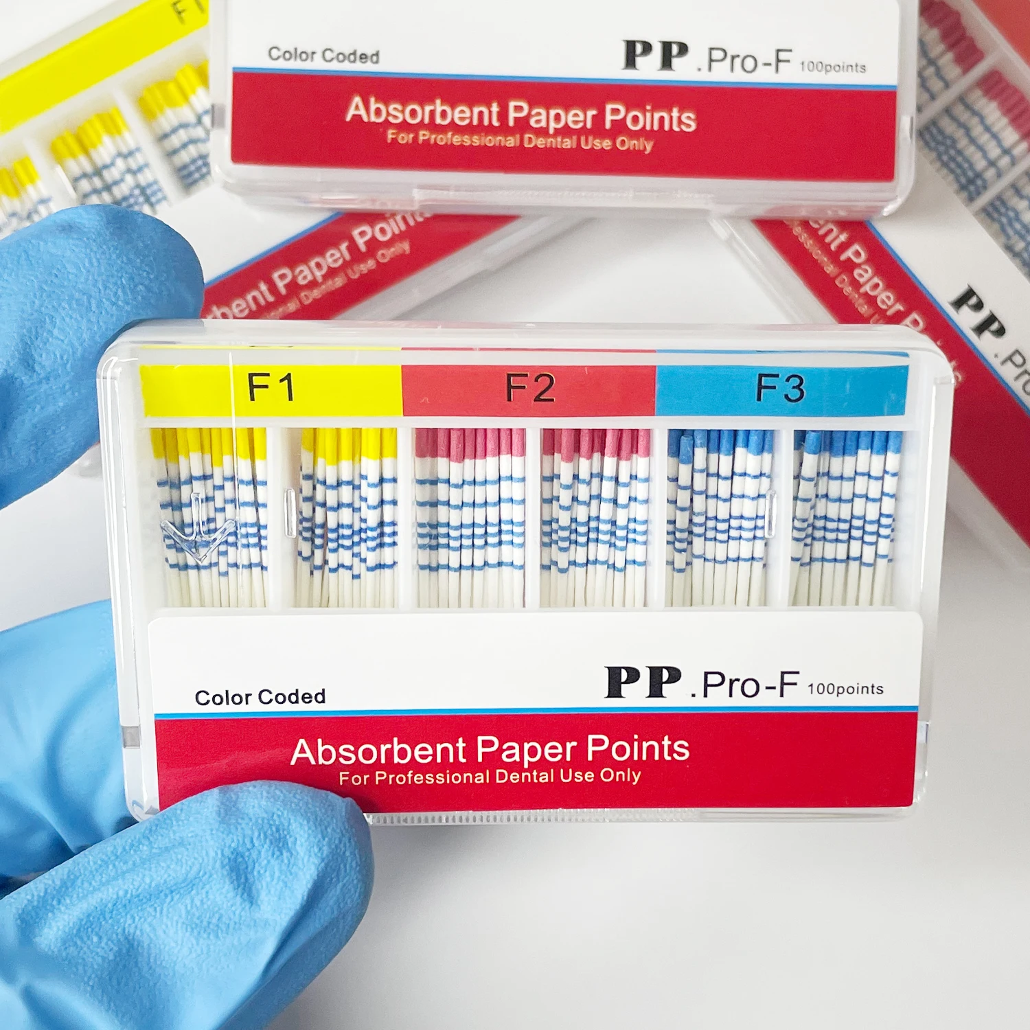 With Scale PP Taper F1 F2 F3 Dental Endodontics Paper Tips Cone Disposable Dental Absorbent Paper Points Dentistry Materials - Image 2