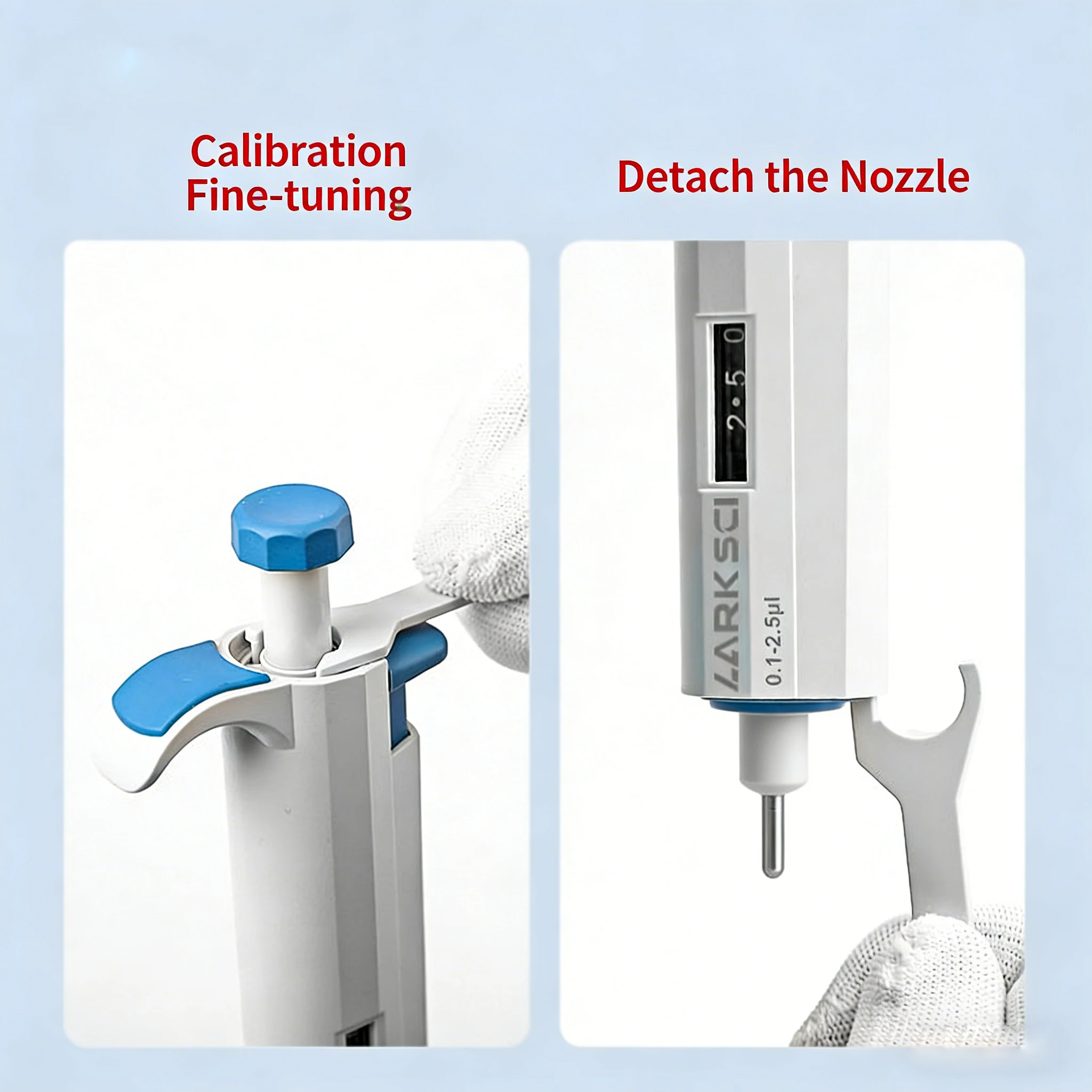 Laboratory Pipette Adjustable Single Channel Digital Micropipette With Pipettor Tips - Image 4