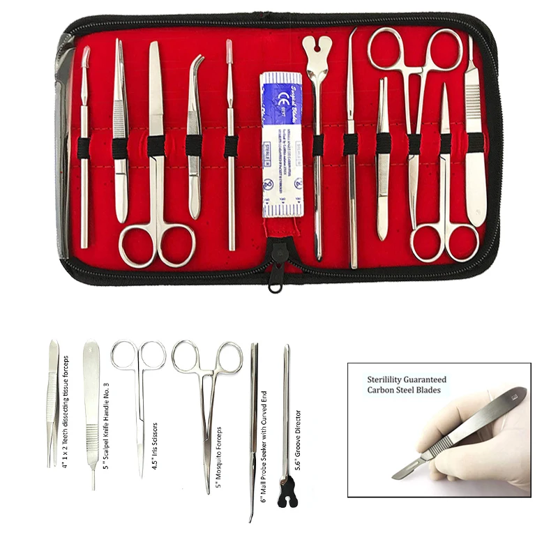 22PCS Premium grade stainless steel dissection kit is perfect for Medical Suture Practice Kit Surgical TrainingStudents - Image 2