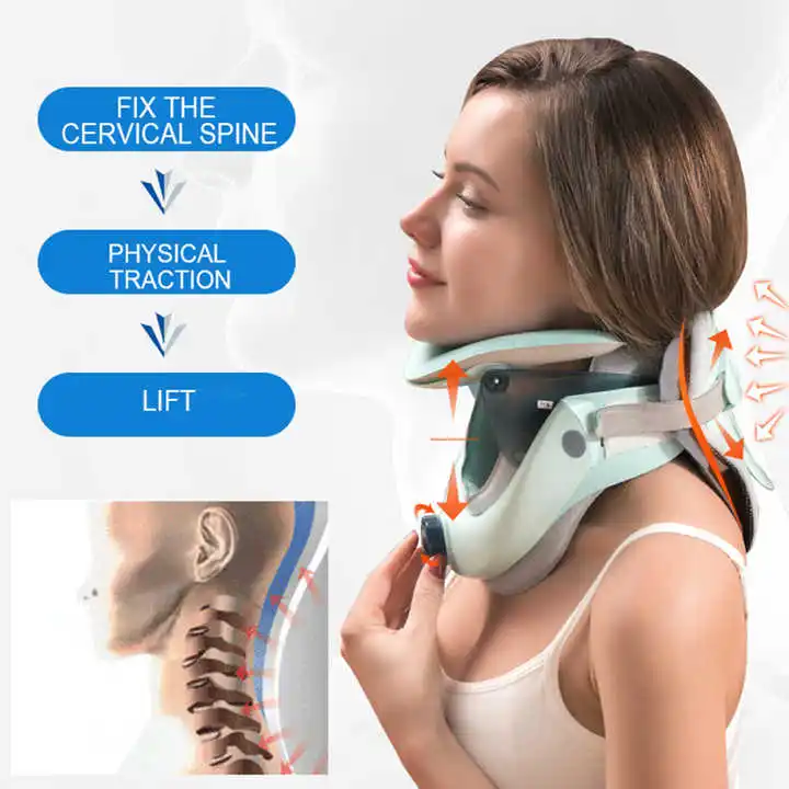 Air sac Adjustable Neck Stretcher Collar for Home Traction Spine Alignment Cervical Neck Traction Device - Image 3