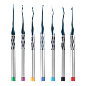 7pcs/set Dentistry Tooth Extracting Titanium Alloy Implant Instrument Dentist Elevator Set Extraction Root Instrumentd Tools