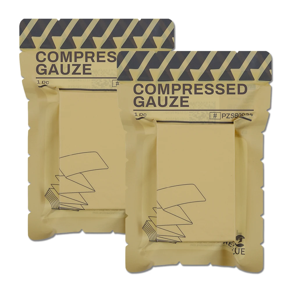 RHINO RESCUE Sterile Compressed Gauze for Emergency Wound Dressing, First Aid and Trauma Kit