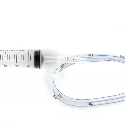 3pcs Fr14/Fr16/Fr18 Disposable Silicone Gastric Tube Nasal Feeding Tube Medical Nasogastric Clear Hose Stomach NG Tube